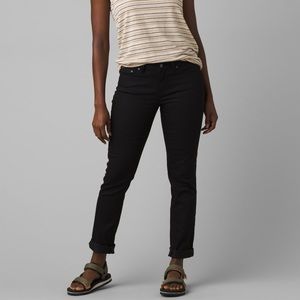 EUC Prana Kara Skinny Jeans in charcoal black stretch denim size 6